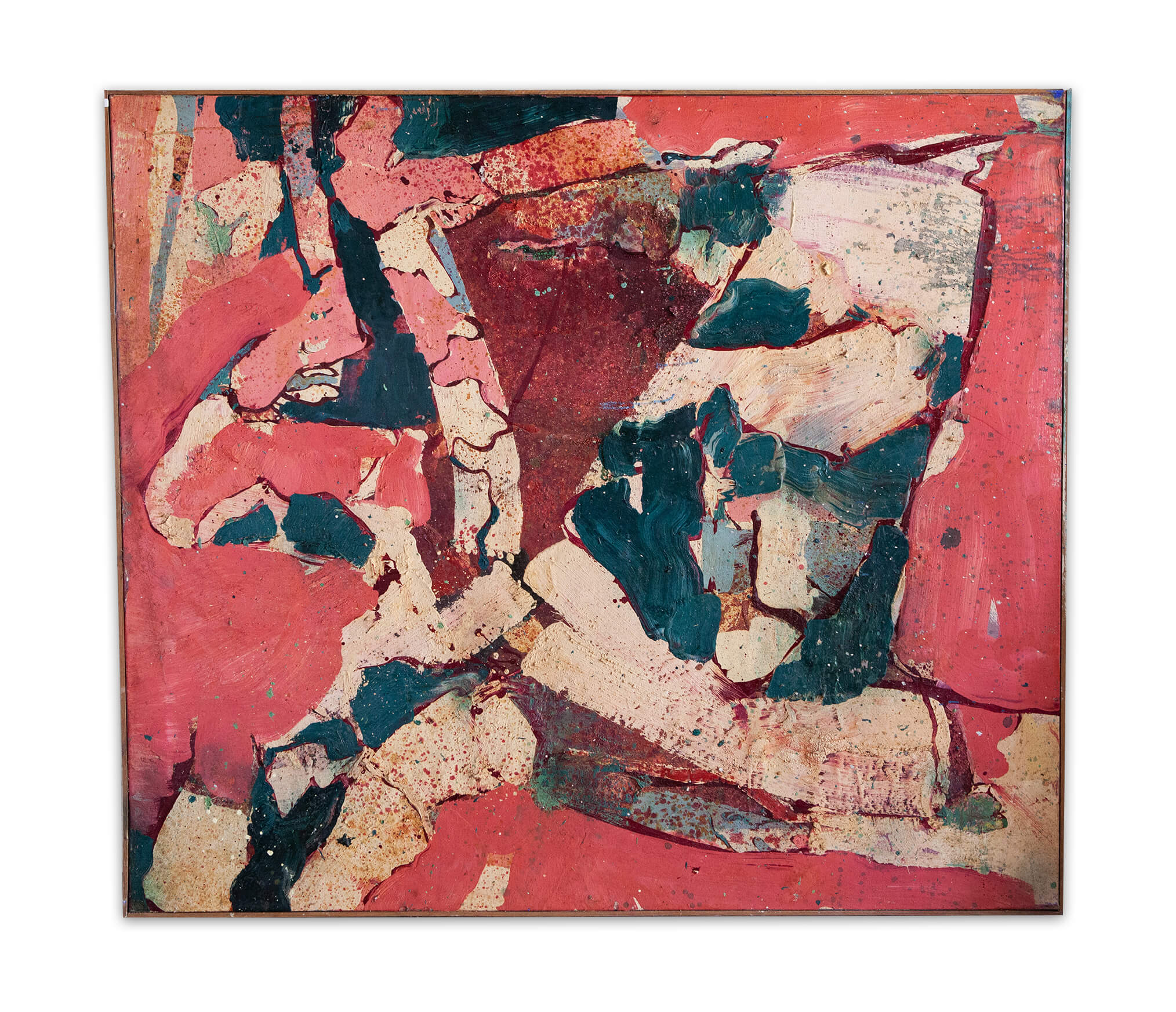 Rood geel stilleven - peinture à l'huile - 1990 - 1.30m x 1.50m