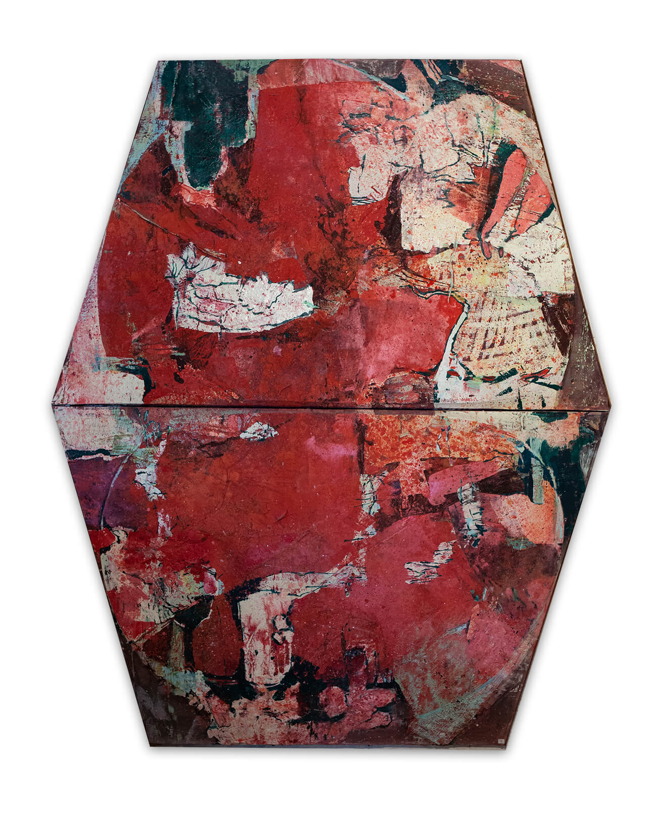 Rood gebeuren - peinture à l'huile/acrylique - 1984 - 2.40m x 1.93m